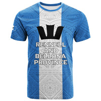 Custom Solomon Islands Rennell and Bellona Province T Shirt Tribal Pattern LT12 Blue - Polynesian Pride