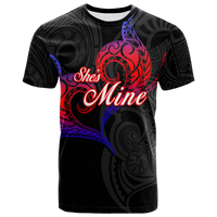 Valentine Day Guam Couple T Shirt Heart Tribal LT12 No Women - Polynesian Pride
