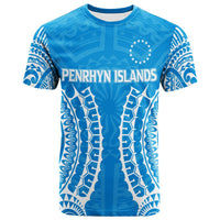 Custom Penrhyn Islands T Shirt Tribal Pattern LT12 Unisex Blue - Polynesian Pride