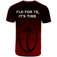 Fiji Rugby T Shirt Fiji For 7s, Its Time Red and Black RLT7 - Polynesian Pride