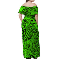Matching Hawaiian Outfits For Couples Polynesian Tribal Art Green LT14 - Polynesian Pride