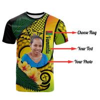 Custom Photo Vanuatu Indipendens Dei T Shirt Provinces Flag Long God Yumi Stanap CTM14 - Polynesian Pride