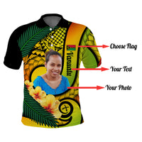 Custom Photo Vanuatu Indipendens Dei Polo Shirt Provinces Flag Long God Yumi Stanap CTM14 - Polynesian Pride