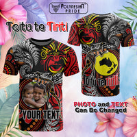 Custom Photo Aotearoa And Australia Toitu Te Tiriti T Shirt Honour The Treaty Stand Together Stand Stronger