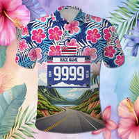 Custom Race Bib and Photo Marathon Nature and Tropical Style Polo Shirt CTM03 - tartan-scottish
