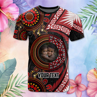Custom Photo Tonga and Australia Together T Shirt Ngatu Art Tribal Aboriginal Tattoo Pattern CTM03 - tartan-scottish