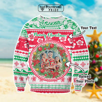 Custom Photo Polynesian Christmas Sweatshirt CTM05 - Polynesian Pride