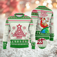 Custom Polynesian Knitted Sweatshirt Family Names Xmas Tree