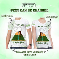 Custom Polynesian Couple Volcano Valentine Day T shirt I LAVA YOU CTM05 - Polynesian Pride