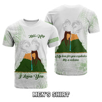 Custom Polynesian Couple Volcano Valentine Day T shirt I LAVA YOU CTM05 - Polynesian Pride
