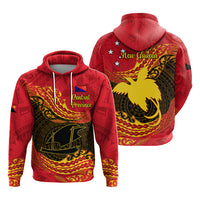 Custom Papua New Guinea Provinces Hoodie Symbol Flag Polynesian Pattern - Polynesian Pride