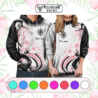 Custom Polynesian Couple National Spouses Day Hoodie Compass Hibiscus Flowers CTM05 Pullover Hoodie Multicolor - Polynesian Pride