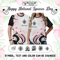 Custom Polynesian Couple National Spouses Day T shirt Compass Hibiscus Flowers CTM05 - Polynesian Pride