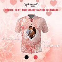 Custom Photo New Zealand Valentine Polo Shirt Maori Hongi With Piwakawaka CTM05 - Polynesian Pride