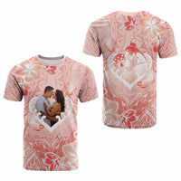 Custom Photo New Zealand Valentine T Shirt Maori Hongi With Piwakawaka CTM05 - Polynesian Pride