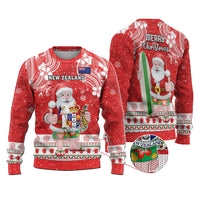 Custom Polynesian Countries Christmas Knitted Sweatshirt Santa Coat Of Arms CTM05 - Polynesian Pride
