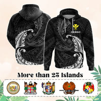 Custom AAPI Heritage Month Hoodie Polynesian Tribal Wave CTM05 Multicolor - Polynesian Pride