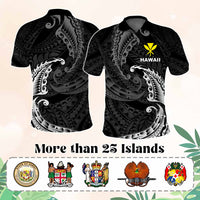 Custom AAPI Heritage Month Polo Shirt Polynesian Tribal Wave CTM05