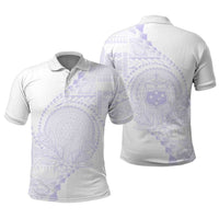 Custom Photo Samoa White Sunday Polo Shirt Lotu Tamaiti Teuila With Samoan Siapo CTM05
