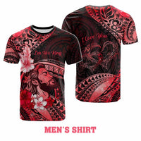 Custom Polynesian Valentine T shirt In Our Kingdom Love Reigns Forever CTM05 - Polynesian Pride