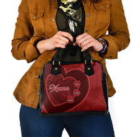 Custom Photo Happy Mother's Day Shoulder Handbag Polynesian Pattern CTM05