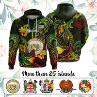 Custom Polynesian Countries Hoodie Coat Of Arms Polynesian Tribal Tattoo Shark CTM05 - Polynesian Pride