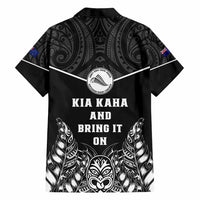 Custom Photo New Zealand Fern Rugby Hawaiian Shirt Maori Pattern
