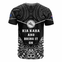 Custom Photo New Zealand Fern Rugby T Shirt Maori Pattern