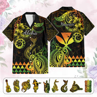 Custom Hawaii Symbols Hawaiian Shirt Plumeria Kakau Polynesian Tribal CTM05 Reggae - Polynesian Pride