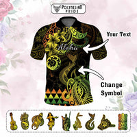 Custom Hawaii Symbols Polo Shirt Plumeria Kakau Polynesian Tribal CTM05 - Polynesian Pride