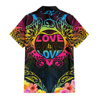 Custom Photo Happy Pansexual Pride Day Hawaiian Shirt Love Is Love Polynesian Style CTM05 - Polynesian Pride