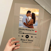 Custom Photo Polynesian Couple Valentine Acrylic Plaque Favorite Song CTM05 - Polynesian Pride