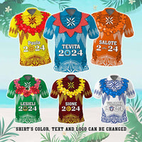 Custom Tonga School Graduation Polo Shirt Tongan Ngatu Pattern With Graduation Wreath CTM05 - Polynesian Pride