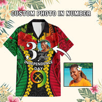 Custom Photo Vanuatu Independence Day Hawaiian Shirt Pig Tusk Polynesian Pattern CTM05 Multicolor - Polynesian Pride