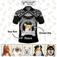 Custom Dog Polo Shirt With Polynesian Pattern