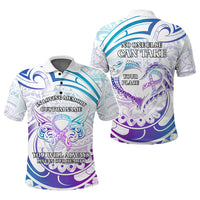 Custom Suicide Prevention Awareness Memorial Polo Shirt In Loving Memory Polynesian Style - Polynesian Pride