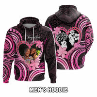 Custom Photo Polynesian Couple Valentine Day Hoodie I LOVE YOU FOREVER CTM05 Zip Hoodie Multicolor - Polynesian Pride