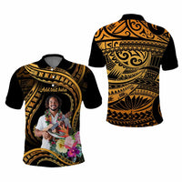 Custom Photo Pacific Tribal Tattoo Polo Shirt with Flowers Bouquet CTM09 - Polynesian Pride