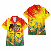 Custom Photo Papua Niugini Hapi 50th Indipendens Hawaiian Shirt Year of PNG 1975-2025
