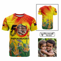 Custom Photo Papua Niugini Hapi 50th Indipendens T Shirt Year of PNG 1975-2025 CTM09 Multicolor - Polynesian Pride
