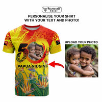 Custom Photo Papua Niugini Hapi 50th Indipendens T Shirt Year of PNG 1975-2025 CTM09 - Polynesian Pride