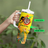 Custom Photo Papua Niugini Hapi 50th Indipendens Tumbler With Handle Year of PNG 1975-2025