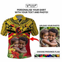 Custom Photo Provinces of Papua New Guinea 50th Years Polo Shirt Hapi De bilong Indipendens CTM09 - Polynesian Pride