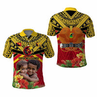 Custom Photo Provinces of Papua New Guinea 50th Years Polo Shirt Hapi De bilong Indipendens CTM09 - Polynesian Pride