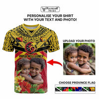 Custom Photo Provinces of Papua New Guinea 50th Years T Shirt Hapi De bilong Indipendens CTM09 Multicolor - Polynesian Pride