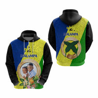 Malampa Province Custom Hoodie With Photo Vanuatuan Boar's Tusk Flag Multicolored CTM09 - Polynesian Pride