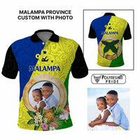 Malampa Province Custom Polo Shirt With Photo Vanuatuan Boar's Tusk Flag Multicolored CTM09 Multicolor - Polynesian Pride