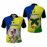 Malampa Province Custom Polo Shirt With Photo Vanuatuan Boar's Tusk Flag Multicolored CTM09 - Polynesian Pride