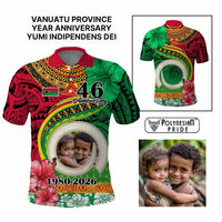 Custom Photo Vanuatu Year Anniversary Polo Shirt Yumi Indipendens Dei CTM09 Multicolor - Polynesian Pride