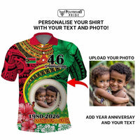 Custom Photo Vanuatu Year Anniversary Polo Shirt Yumi Indipendens Dei CTM09 - Polynesian Pride